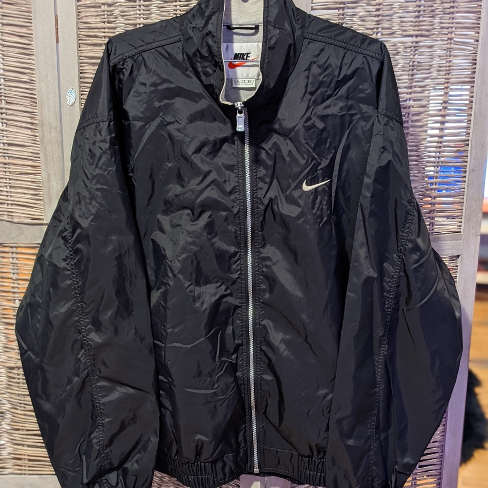 Vintage Nike Windbreaker Zip Up Track Jacket Black